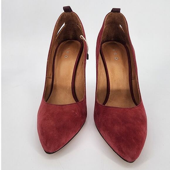IRO Burgundy Suede/Leather Pumps Women's Size 37 (US 6.5) - Picture 5 of 15